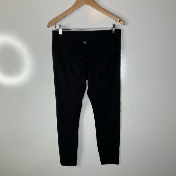 Athleta Salutation Lasercut Tight Black Leggings Size Large - Picture 2 of 7